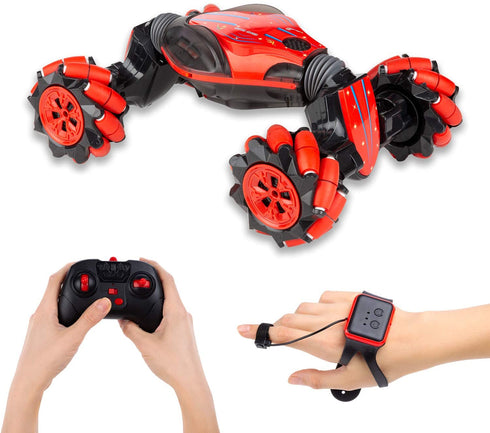 RC Stunt Car, Red, Amazing Toy with Remote Control
